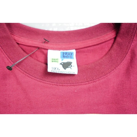 Phat Dog Shirt mens XXXL red 23 basketball the king print metalic short sleeve - Picture 4 of 11